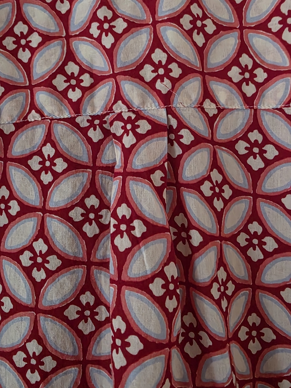 Liza Byrd Red, White and Blue Geometric Button-Up - Picture 9 of 9
